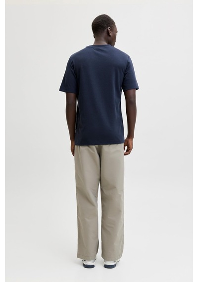 Jack & Jones Jcofusıon Erkek Basic Tişört Bisiklet Yaka, Göğüs Logolu Lacivert