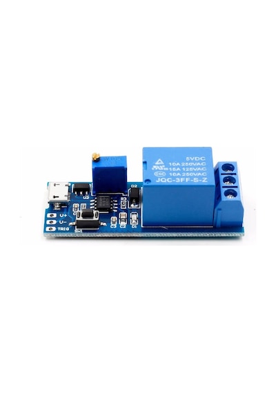 5V-30V Micro Usb Zaman Gecikme Röle Modülü 0-24 Sn Potansiyome