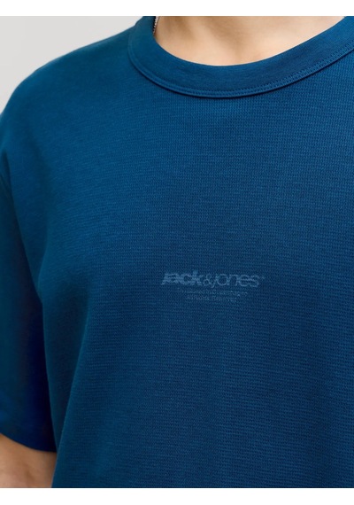 Jack & Jones Jack&jones Jcoclub Structure Tee Erkek T-shirt 12289941 Mavi