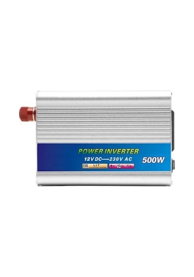 İnverter 12v 220v Çevirici, Araç İçi Güç Dönüştürücü Oto Adaptör, Solar Akü Bağlantılı Çift Voltaj Korumalı Alüminyum Kasa Modifiye Sinüs İnvertör