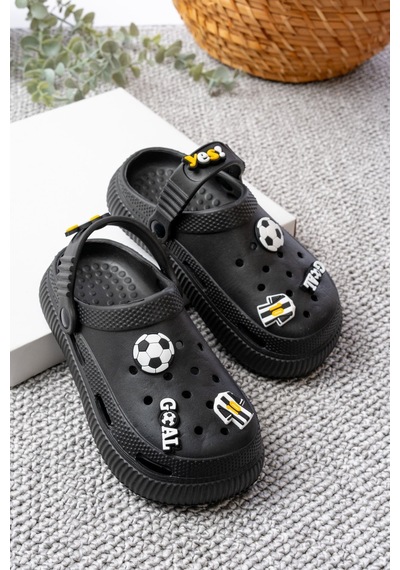 N Moda Unisex Çocuk Figürlü Sticker Sandalet-terlik Beşiktaş