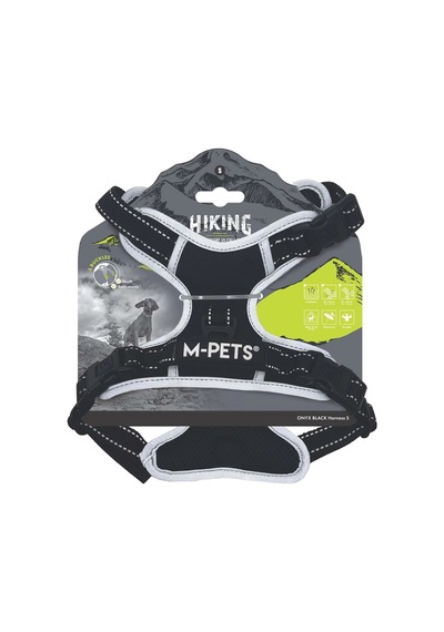 M-pets Hıkıng Reflektörlü Soft Sırt Tasması Black L Çok Renkli