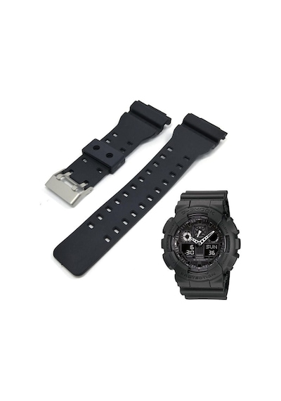 Casio Ga100 Uyumlu Siyah Silikon Saat Kordonu