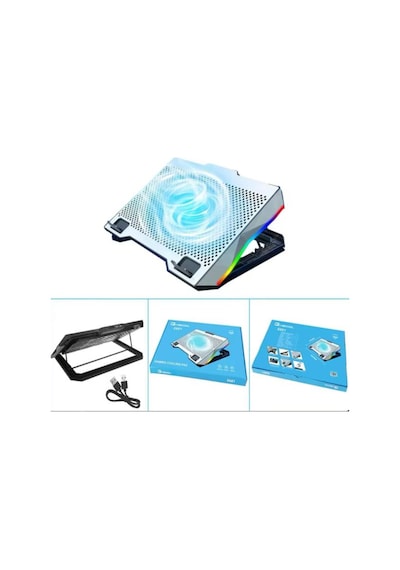Zr924 S601 Tek Fanlı Rgb Metalik Laptop Soğutucu Diğer
