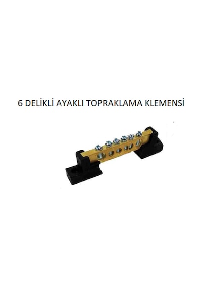 Klemens 6 Delikli Ayaklı Topraklama Klemensi