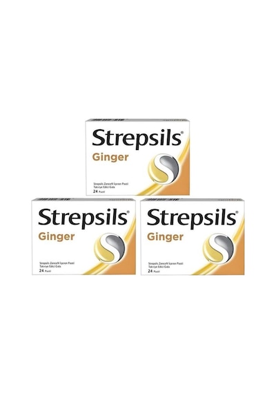 Strepsils Gingerzencefil İçeren Pastil 24'lü - 3 Adet