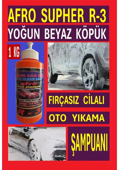 Rb Afro R-3 Fırçasız Oto Yıkama Şampuanı Beyaz Köpük 1 Kg