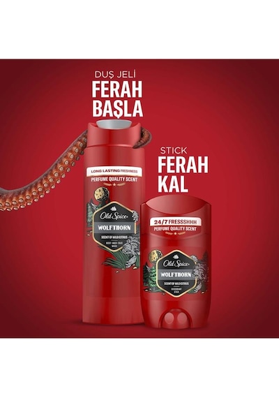 Old Spice Wolfthorn Gamer Seti Deodorant Stick 50 Ml + Duş Jeli 250 Ml