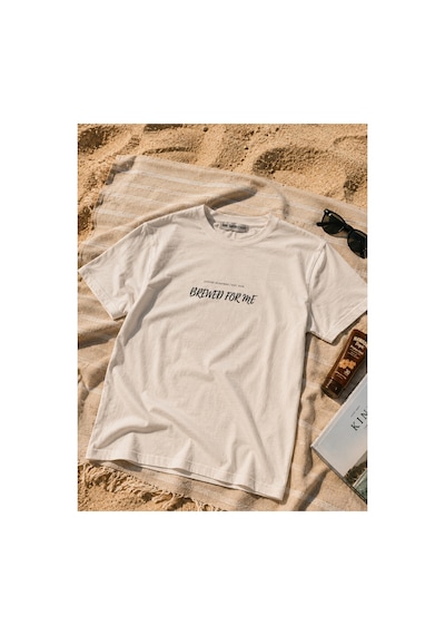 Me Selection Brewed For Me Tasarım %100 Pamuk Unisex Basic Tişört Beyaz