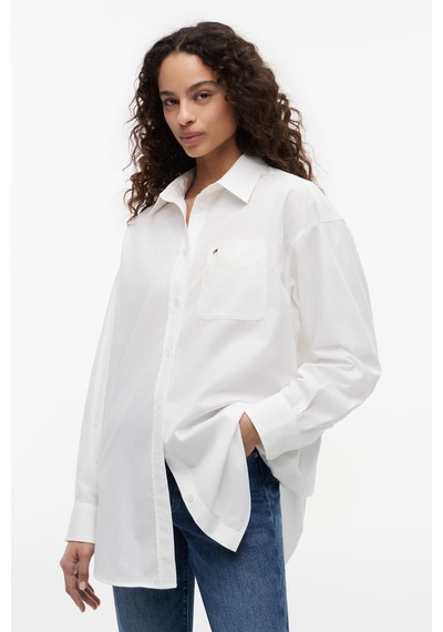 Tommy Hilfiger Tjw Kadın Oversize Essential Beyaz Gömlek Ext-16427