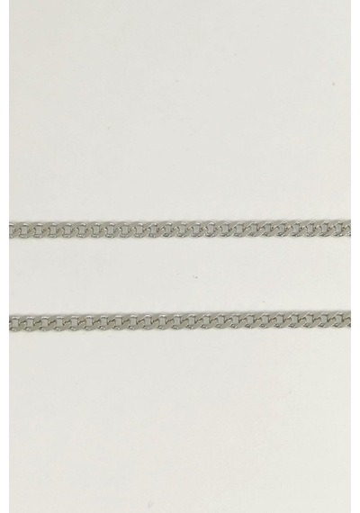 Omar Silver Unisex Gurmet 2 Mm Rodyum Kaplama Gümüş Kolye Zincir