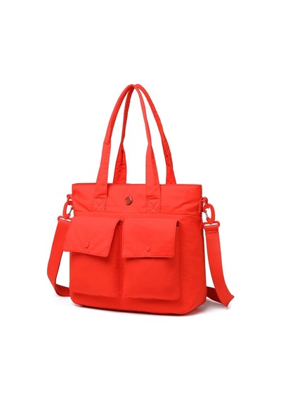 Smart Bags Mikro Poly Kumaş Büyük Boy Kadın Omuz Çantası 3345 Turuncu
