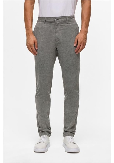SÜVARİ Siyah Slim Armürlü Pantolon Siyah