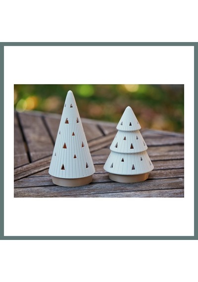 Bezos Modern Çam Ağacı Formlu Tealight Mumluk Seti Yılbaşı Dekoratif Mum Tutucu Ventra Çok Renkli