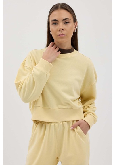 Buly Cozy Bisiklet Yaka Sweatshirt Butter Sarı