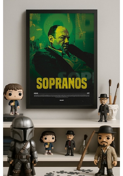 Sopranos Siyah Ahşap Çerçeveli Poster, Dizi Duvar Tablosu