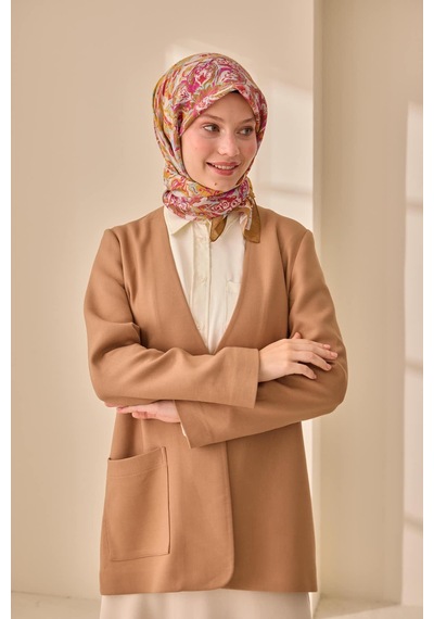 Silk Home Olinda İpek Eşarp 47002-40 Pembe, Turuncu, Taş, Lila, Asit
