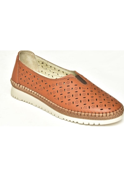 Fox Shoes U555300203 Taba Hakiki Deri Comfort Ortopedik Taban Kadın Ayakkabı Taba-hakiki Deri Taba