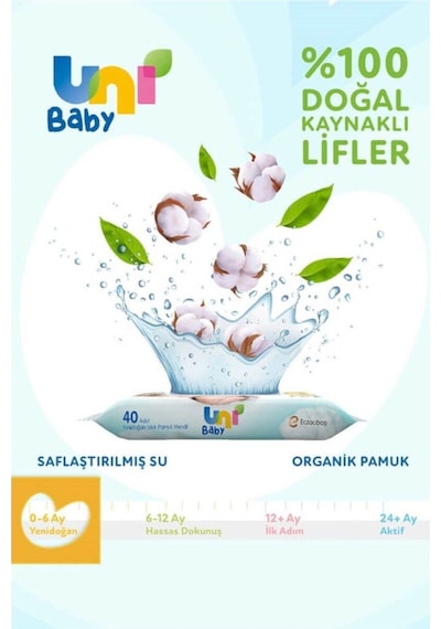 Yenidoğan Islak Mendil 40lı 14 Adet Diğer
