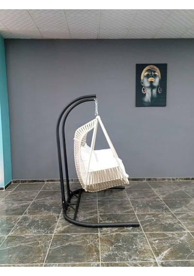 Istanbul Mob Luminea Home Çift Kişilik, Ip Örgü, Bahçe, Balkon, Ev Salıncağı, Krem Minderler Dahil Istanbul Mob Luminea Home Çift Kişilik, Ip Örgü, Bahçe, Balkon, Ev Salıncağı, Krem Minderler Dahil