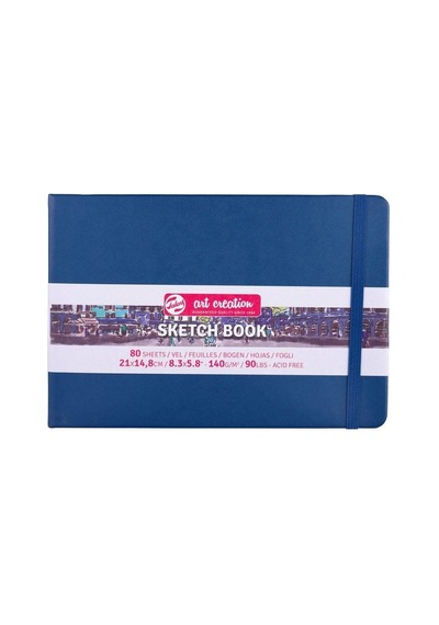Talens Art Creation Sketchbook Sert Kapak Eskiz Defteri 80 Yaprak 140 Gr 21 X 14,8 Cm Navy Blue Çok Renkli