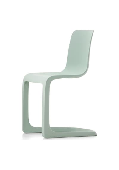 Vitra Evo - C Klasik Sandalye, Modern Yorum, Mat Yüzey, Ergonomik Tasarım, Geri Dönüştürülmüş Malzeme Turkuaz