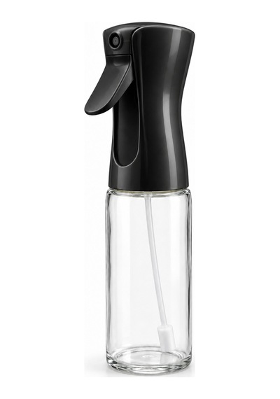 Olea 220 Ml Cam Sprey Yağlık Tetikli Zeytinyağı Püskürtücü Siyah