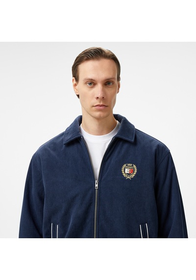 Tommy Hilfiger Tommy Jeans Crest Cord Letterman Erkek Mavi Ceket