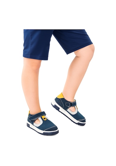 Kiko Kids Erkek Çocuk Günlük Ayakkabı Arz 2319 Petrol - Sarı