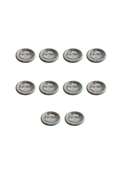 Roll-up Kullan At Renkli Gri Parti Davet Plastik Tabak - 22 Cm. - 25 Adetlik 10 Paket