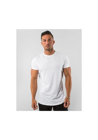 Blackjack Giyim Blackjackgiyim Güllü Dar Kesim Unisex Tshirt Beyaz