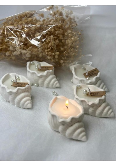 Bernami Mumluk Şamdanpinterest 20 Adet Deniz Kabuğu Mum Söz, Nişan, Nikah, Bebek Doğum, Bebek Mevlüdü Hediyeliği Diğer