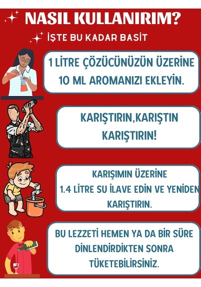 Sek Aroma Red Hazır Karışım Malt Kiti - Red Hazır Karışım Malt Aroması 10 ML - 1 L Uyumlu