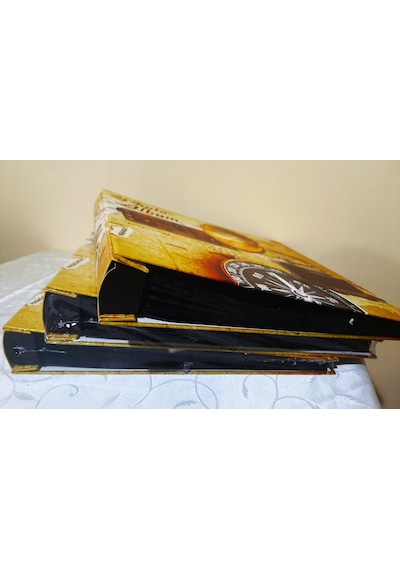 10x15 Cm 4x6 Fotoğraf Resim Albümü 600'lük Gramafon Desenli