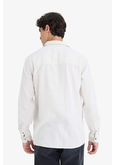 DeFacto %100 Pamuk Regular Fit Basic Düz Uzun Kollu Gömlek D7079AX25SPGR492