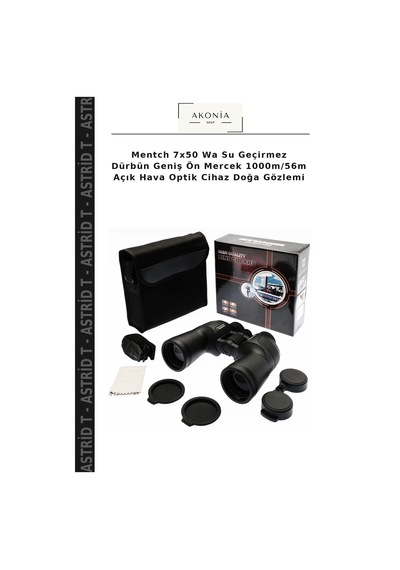 Mentch 7x50 Wa Su Geçirmez Dürbün Geniş Ön Mercek 1000m/56m Açık Hava Optik Cihaz Doğa Gözlemi Diğer