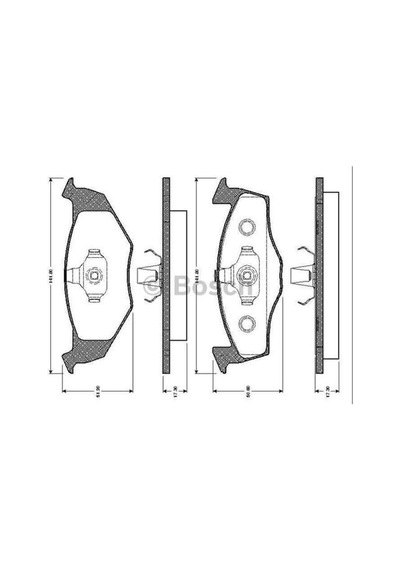 BOSCH 986494005 Fren Balatası Ön Polo III 95- Lupo 98- Fox 05- / Arosa 97-