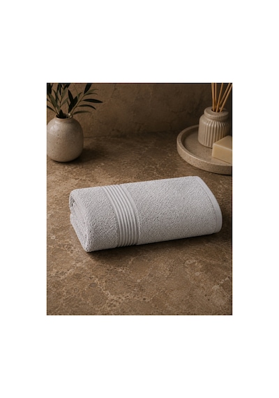 2 Li Banyo Havlu Seti 70x140 + 50x90 Yumuşak Dokulu Yüksek Emici Banyo Ve El Yüz Havlusu Takımı Gri