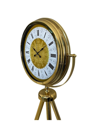 Gold Osmanlı Motifli Tripod Ayaklı Saat Diğer