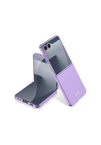 Galaxy Uyumlu Z Flip 7 Kılıf Pazarplus Sert Kıpta Kılıf Mor