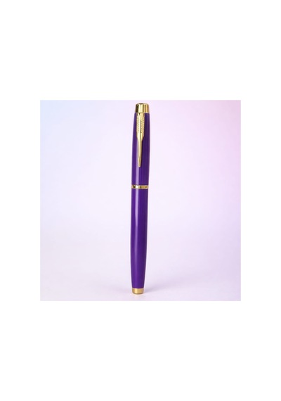 3 Adet Mor Metal Roller Kalem Metal Gövde, İmza Kalemi, Baskıya Uygun, Şık Tasarım, Mor Ve Gold Renkli, Roller Pen 1