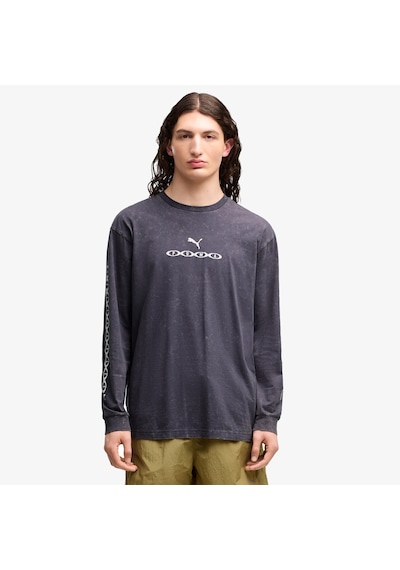 Puma Run Culture Collective Erkek Mavi T-shirt 636755 Çok Renkli