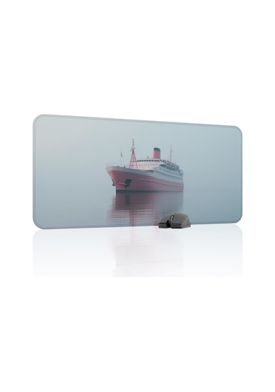 Gemi Ship Kaymaz Dikişli Kauçuk Oyuncu Mousepad V4 - 90x40 Xxl Gaming Mouse Pad Fare Altlığı