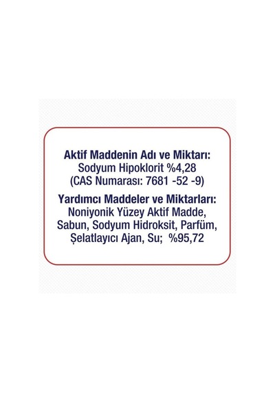 Çamaşır Suyu 750 Ml Karbeyazlığı 1 Adet Diğer