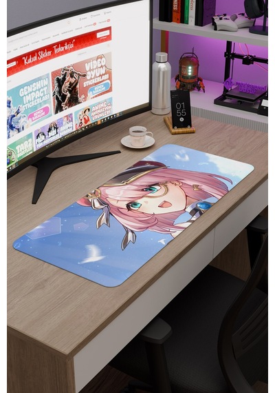 Charlotte Genshin Impact Anime Gacha V4 - 70x30 Xl Gaming Mouse Pad Fare Altlığı