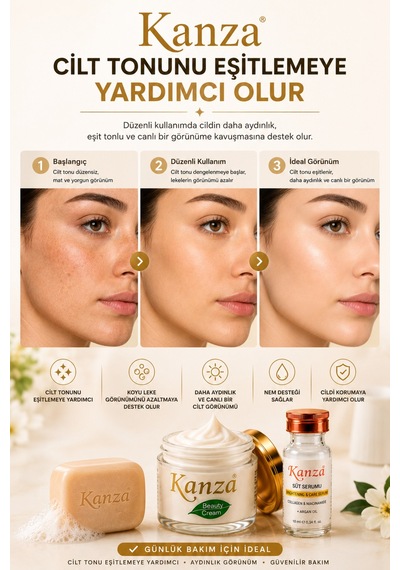 Cilt Beyazlatıcı, Cilt Tonu Eşitleyici 3'lü Bakım Seti - 616818631