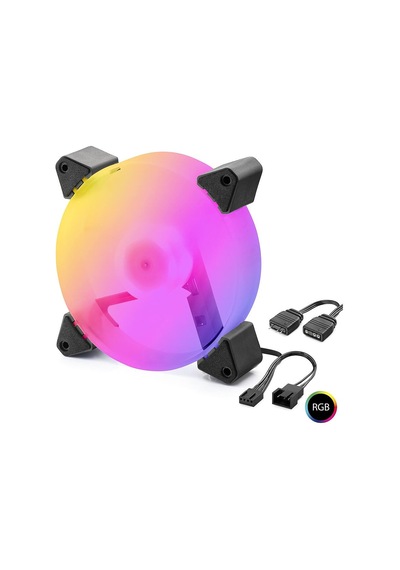 Kasa Fanı 5. Nesil Rgb 12 Cm - Siyah Nd2665 Evimdeyokyok