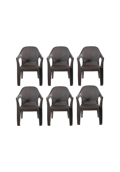 Hesaplimagazam Bs Plastik Rattan Polo 6 Adet Plastik Sandalye 2 Renk