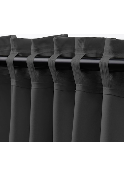 Ikea Korgmott Fon Perde 145x300 Cm Siyah Gri Siyah - Gri