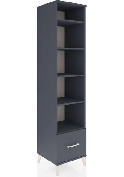 Hyperion Dolap 5 Raflı Tek Çekmeceli 44x44x195 Antrasit-antrasit Antrasit
